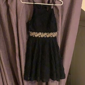 Navy blue Ruffle dress